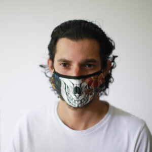 Reusable Fashion Face Mask - Colourful Calavera (Adult)